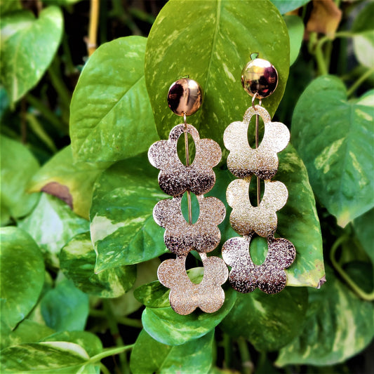 Three Layer Earrings Flower Earrings antitarnish Ear Rings Earrings party Trincket Jewellry Jewelry Jewellery