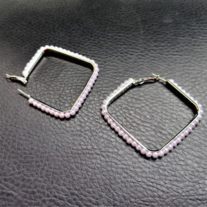 Beaded Hoops Diamond Jewelry Ear Rings Earrings Trincket