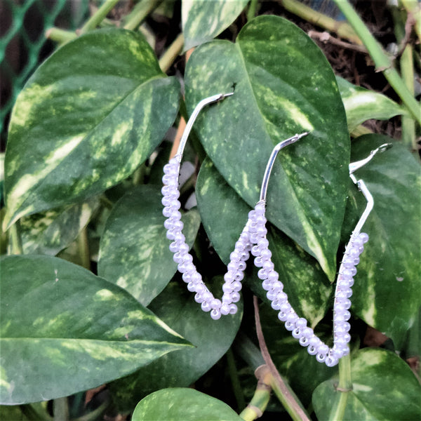 Beaded Hoops Leaf Jewelry Ear Rings Earrings Trincket