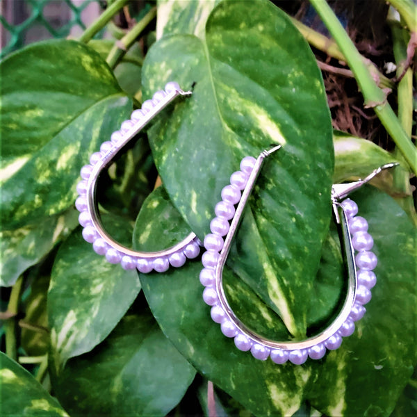 Beaded Hoops Drop Jewelry Ear Rings Earrings Trincket