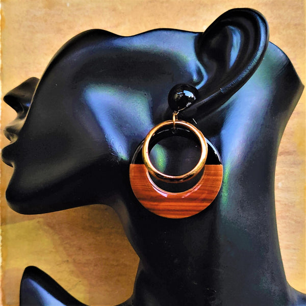 Double color Earrings Black Jewelry Ear Rings Earrings Trincket