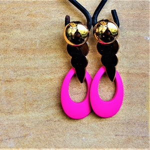 Matte Finish Drop Earrings Pink Jewelry Ear Rings Earrings Trincket