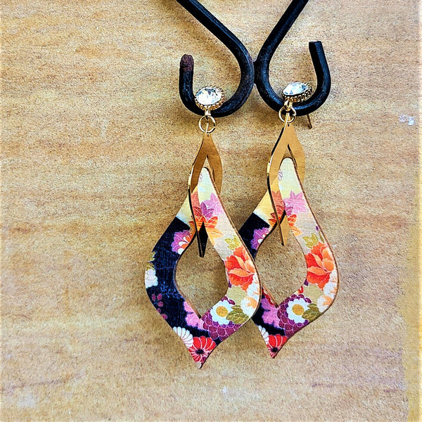 Wooden Pattern Earrings Multicolor Jewelry Ear Rings Earrings Trincket