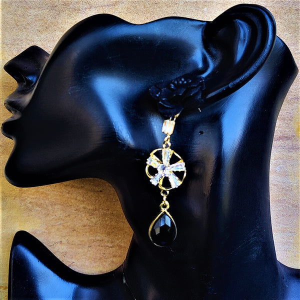Flower Earrings with Glass Beads Jewelry Ear Rings Earrings Trincket