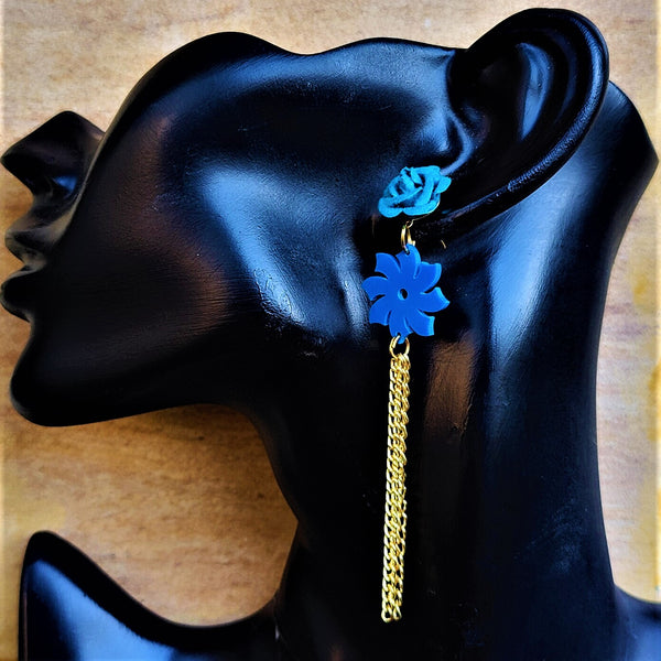 Double Flower Earrings Jewelry Ear Rings Earrings Trincket