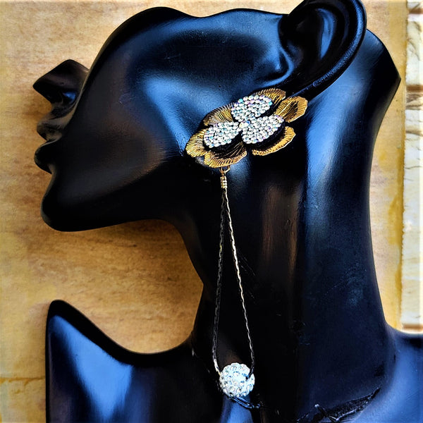 Shimmery Stone Studded Earrings Jewelry Ear Rings Earrings Trincket