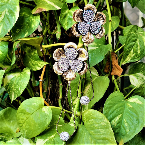 Shimmery Stone Studded Earrings White Jewelry Ear Rings Earrings Trincket