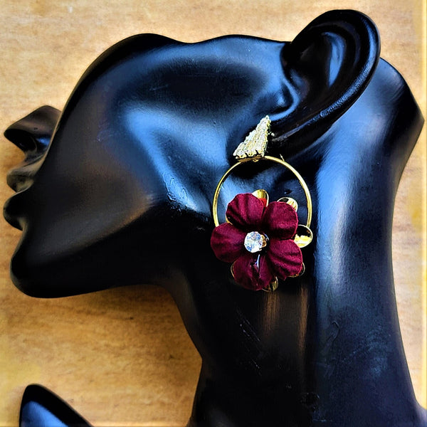 Velvet Flower Earrings Jewelry Ear Rings Earrings Trincket