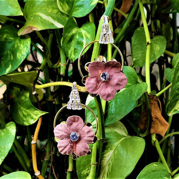 Velvet Flower Earrings Light Pink Jewelry Ear Rings Earrings Trincket