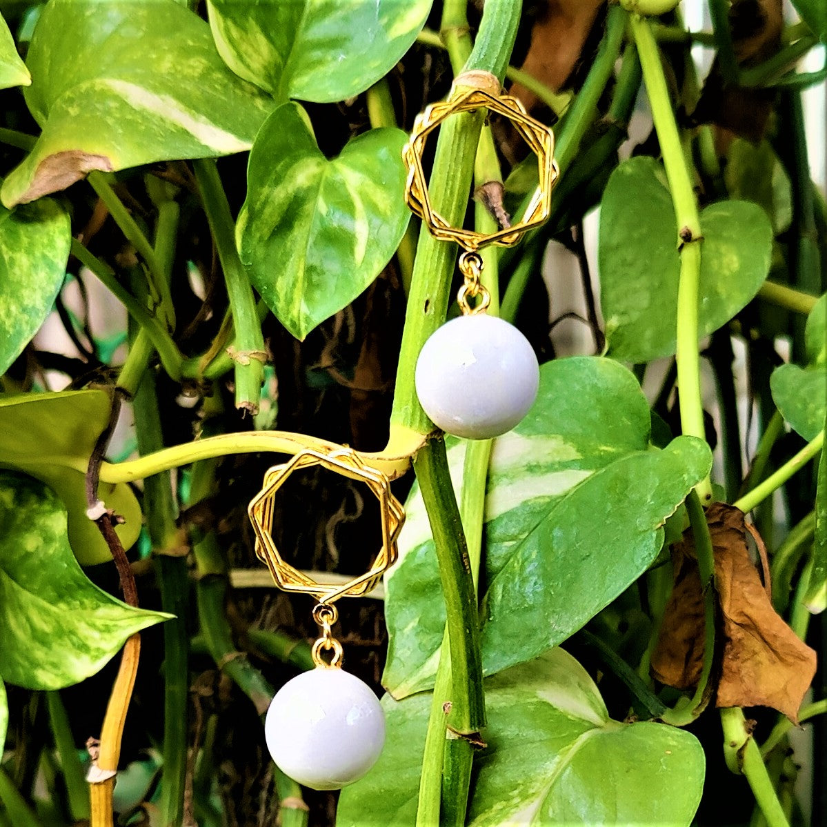 Big Bead Casual Earrings White Earrings Ear Rings Earrings Trincket Jewellry Jewelry Jewellery