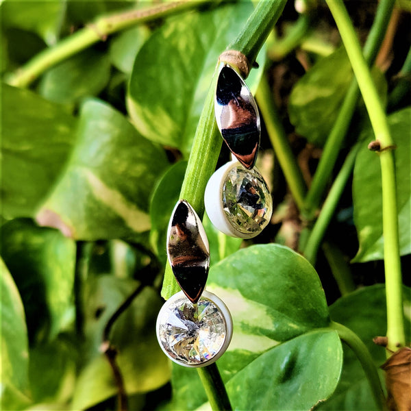 Cute Little Glass Bead Earrings White Jewelry Ear Rings Earrings Trincket