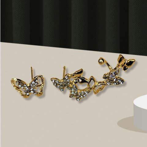 Korean Butterfly Clip On Earrings Jewelry Ear Rings Earrings Trincket