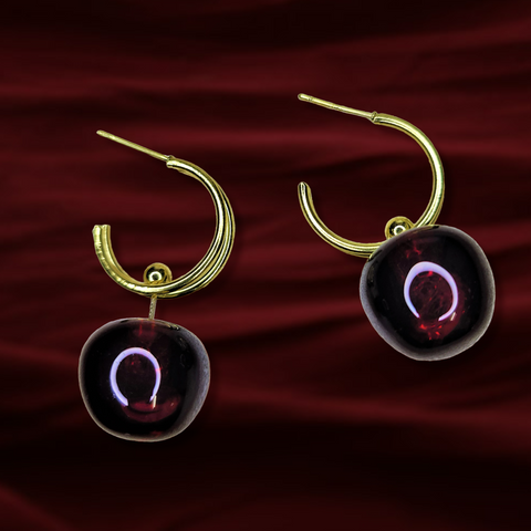 Cherry Hoops Jewelry Ear Rings Earrings Trincket