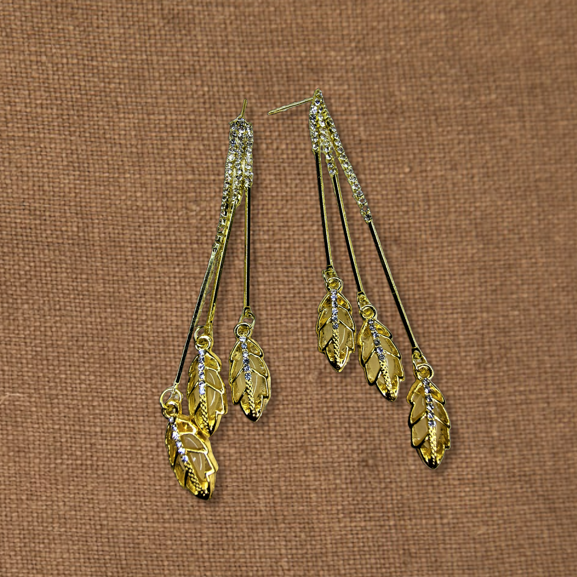 Trio Leaf Fancy Earrings Jewelry Ear Rings Earrings Trincket