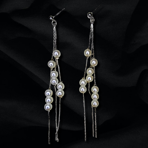 Bead and Chain Casual Earrings Silver Jewelry Ear Rings Earrings Trincket
