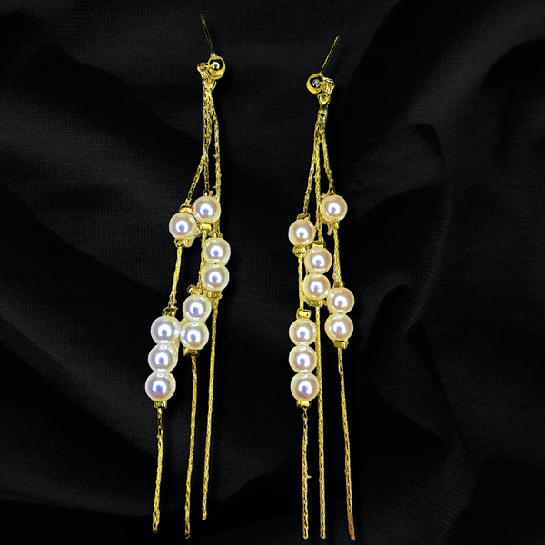 Bead and Chain Casual Earrings Golden Jewelry Ear Rings Earrings Trincket