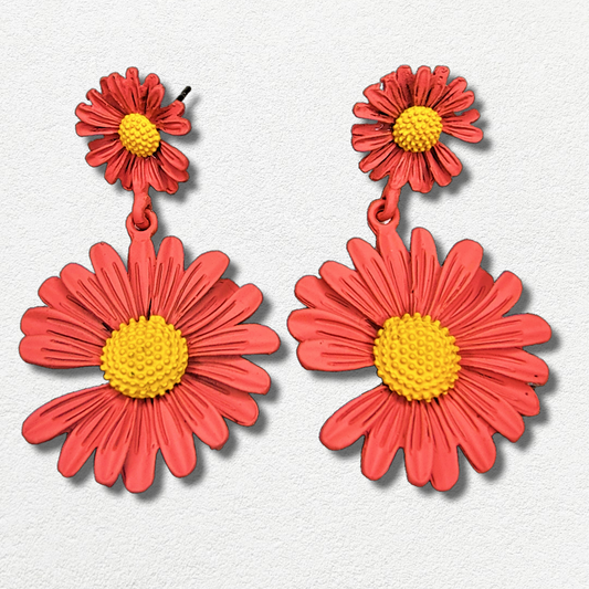 Sunflower Earrings Peach Earrings casuals Ear Rings Earrings office party Trincket Jewellry Jewelry Jewellery