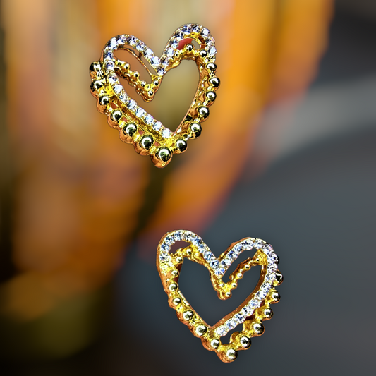 Twin Heart Earrings Earrings casuals Ear Rings Earrings office party Trincket Jewellry Jewelry Jewellery