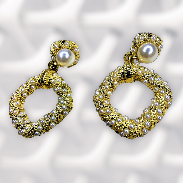 Golden Bead Earrings Diamond Jewelry Ear Rings Earrings Trincket