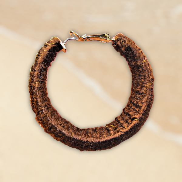 Brown Ratan Hoops Jewelry Ear Rings Earrings Trincket