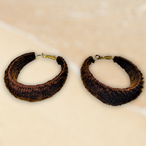 Brown Ratan Hoops Jewelry Ear Rings Earrings Trincket