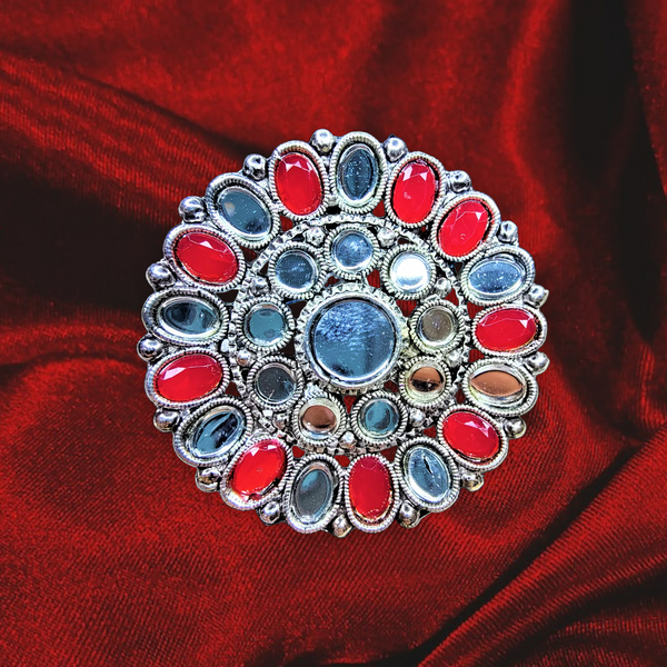 Round Mirror Rings Red Jewelry Ring Trincket