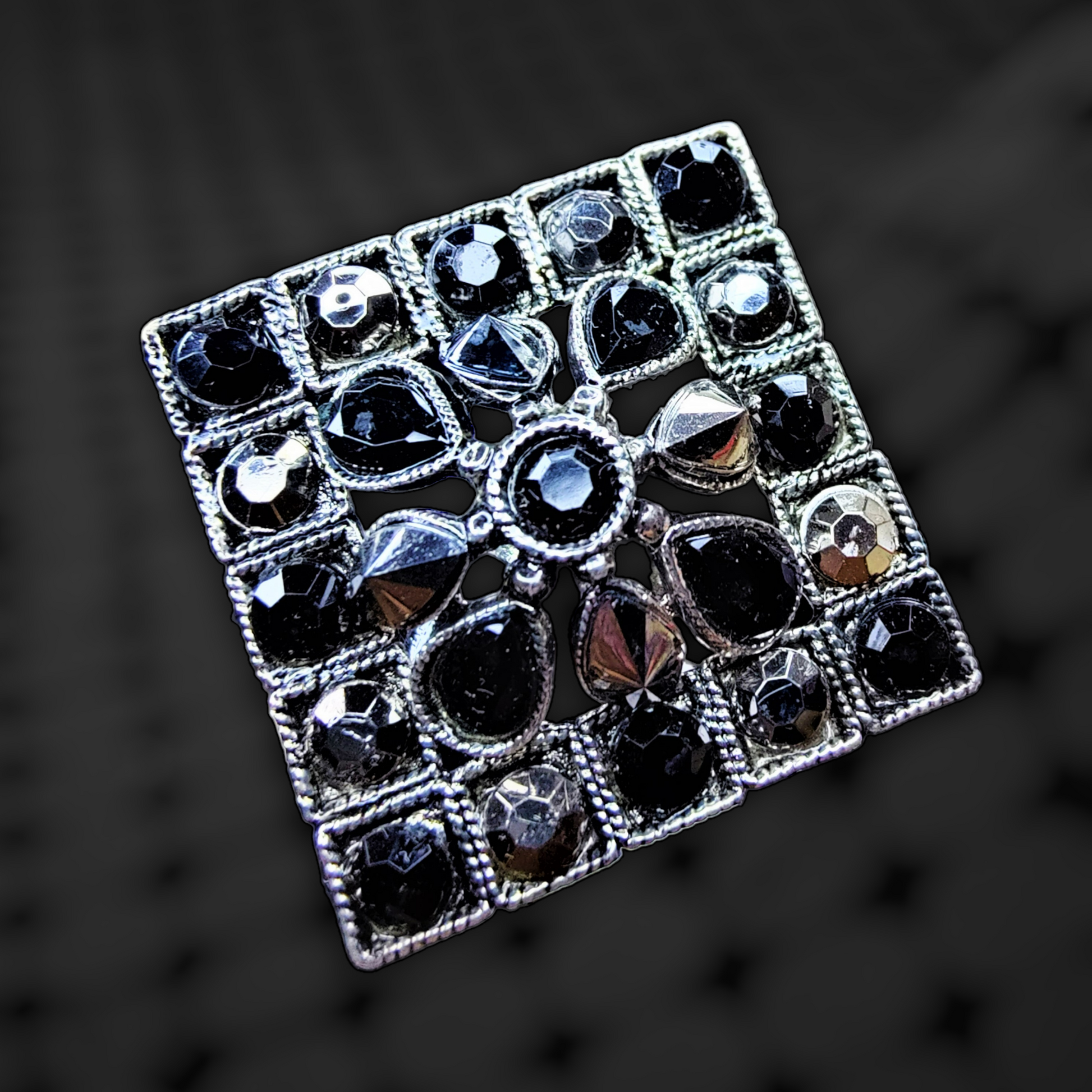 Unique Oxidized Rings | Adjustable & Stylish Diamond Black Ring casuals ethnic office party Ring Trincket Jewellry Jewelry Jewellery