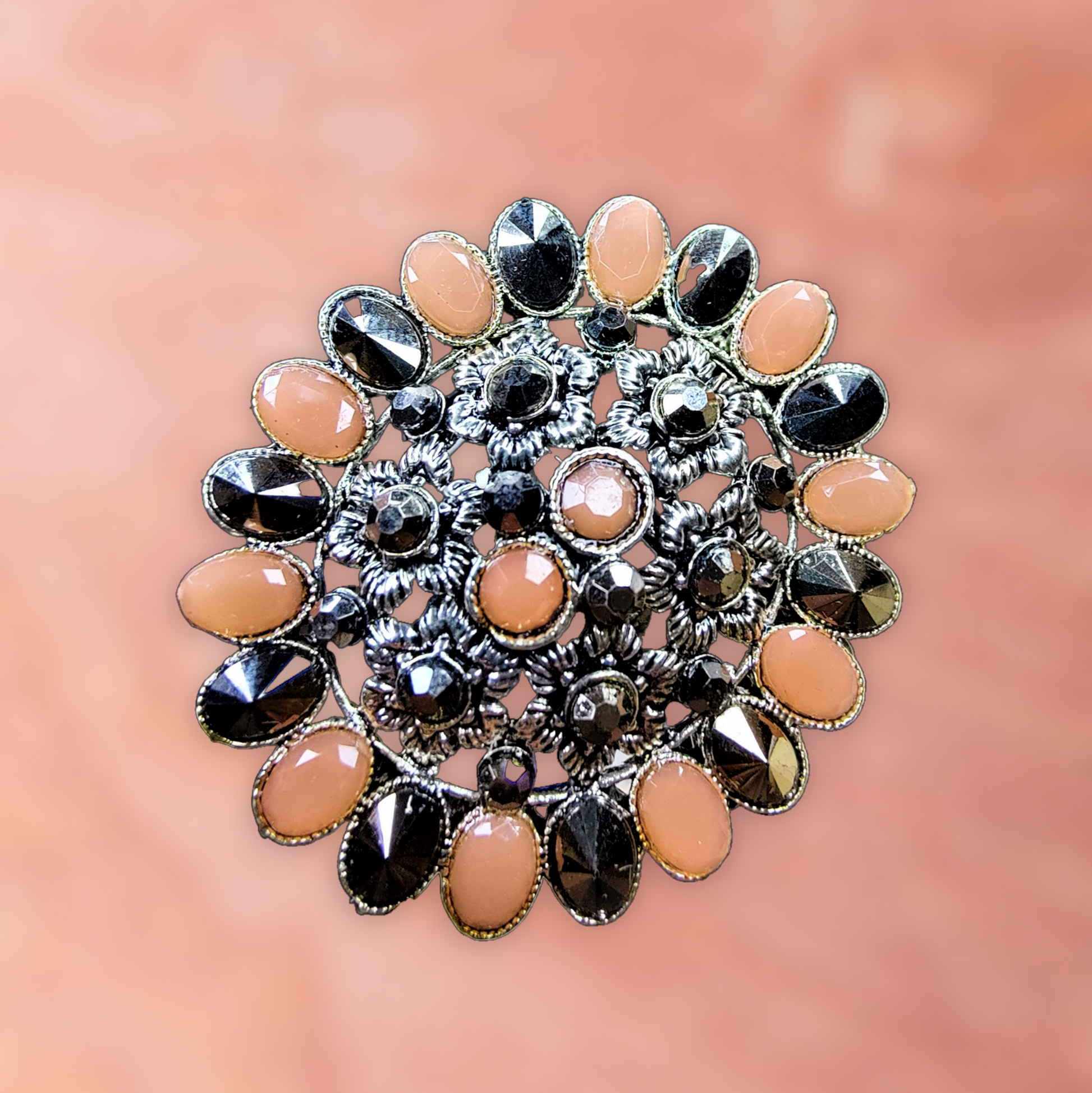 Unique Oxidized Rings | Adjustable & Stylish Oval Peach Ring casuals ethnic office party Ring Trincket Jewellry Jewelry Jewellery