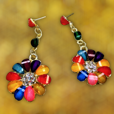 Multicolor Flower Earrings Jewelry Ear Rings Earrings Trincket