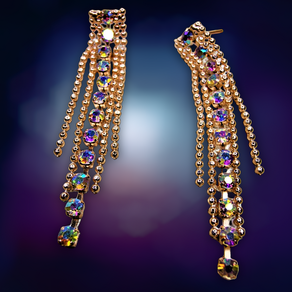 Golden Fancy Danglers Jewelry Ear Rings Earrings Trincket