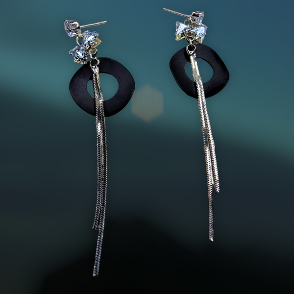 Casual Black and Stone Earrings Jewelry Ear Rings Earrings Trincket