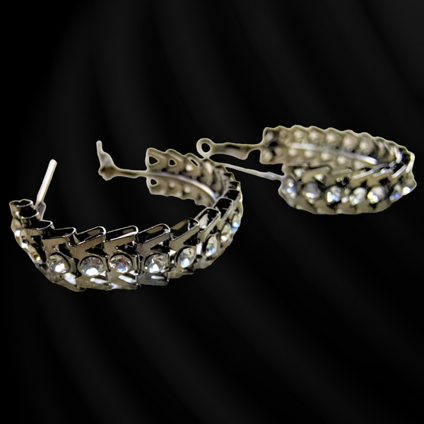 Chain style Silver Hoops Jewelry Ear Rings Earrings Trincket