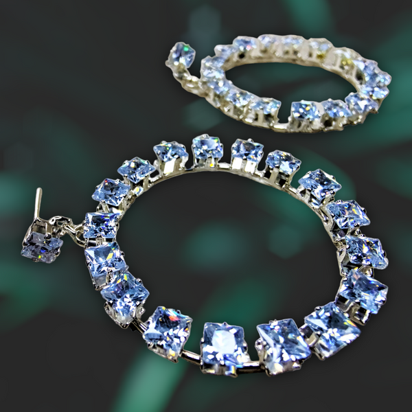 American Diamond Hoops Jewelry Ear Rings Earrings Trincket