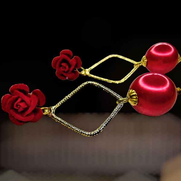 Rose Danglers Jewelry Ear Rings Earrings Trincket