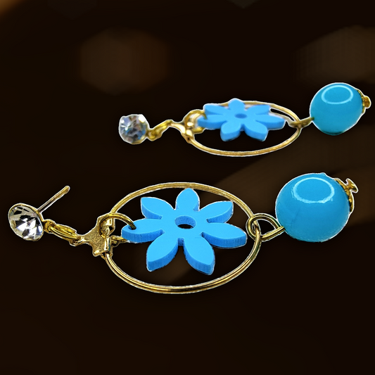 Cute Flower Danglers Earrings bead casuals Ear Rings Earrings ethnic office party Trincket Jewellry Jewelry Jewellery
