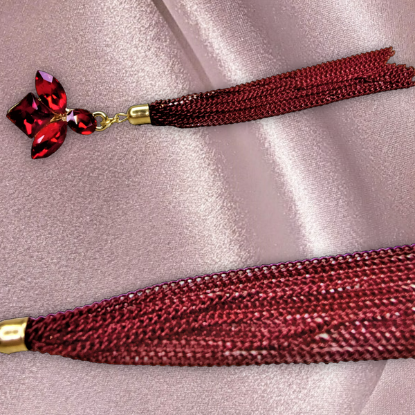 Korean Glass Bead & Chain Earrings Jewelry Ear Rings Earrings Trincket