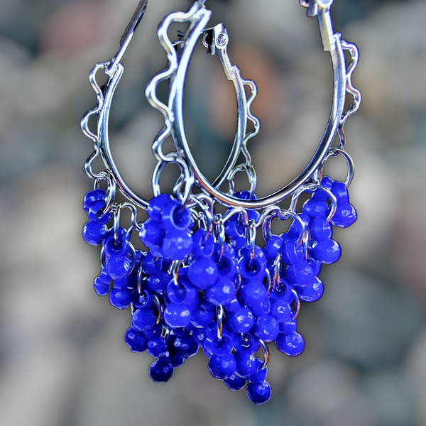 Tiny Bell Earrings Dark Blue Jewelry Ear Rings Earrings Trincket
