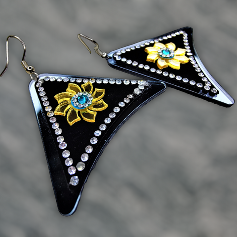 Triangle Stone Earrings Jewelry Ear Rings Earrings Trincket