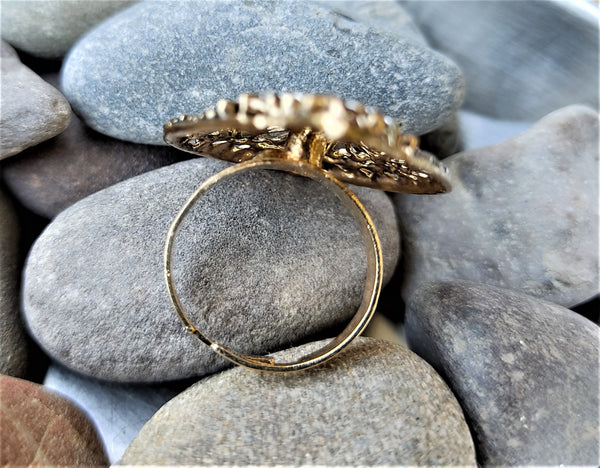 Silver and Gold Oxidized Ring (Style 6) Jewelry Ring Trincket