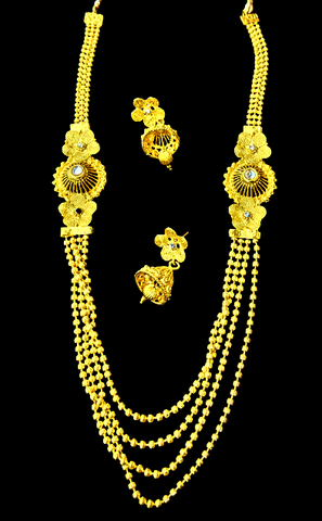 Long Golden Set Jewelry Set Trincket