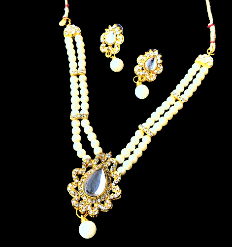 White Pearl Set Jewelry Set Trincket