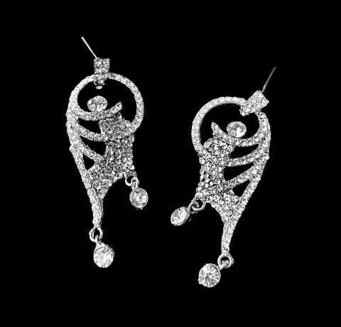 Silver Small Stone Earrings Jewelry Ear Rings Earrings Trincket