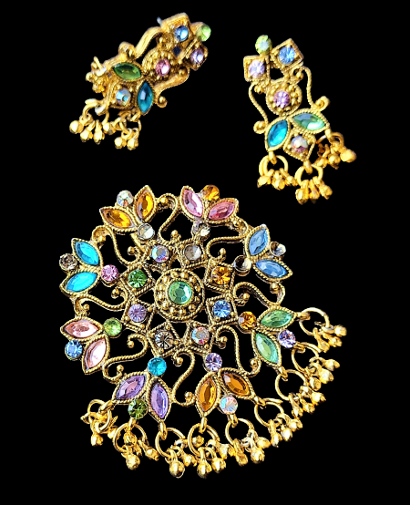 Multicolor Pendant Set Jewelry Set Trincket