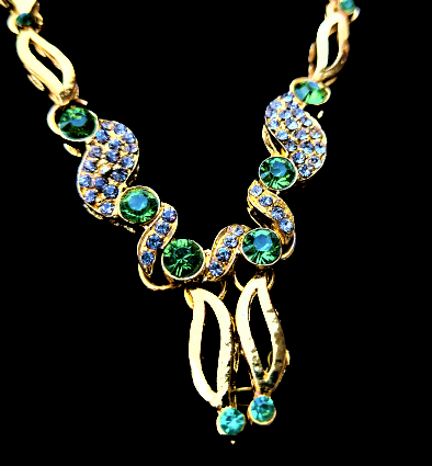 Green and Golden Set Jewelry Set Trincket