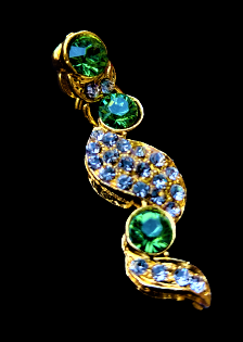 Green and Golden Set Jewelry Set Trincket