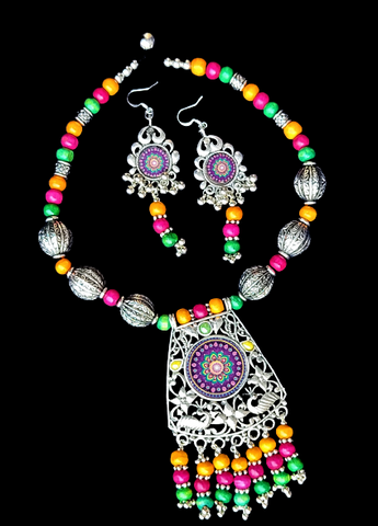 Multicolor Beads necklace set Jewelry Set Trincket