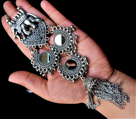 Elephant pendant necklace with mirror work Jewelry Necklace Trincket