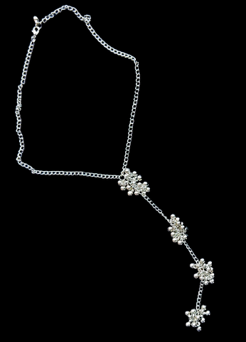 Single Chain necklace with silver beads Jewelry Necklace Trincket