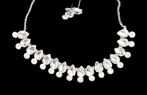 Silver Stone Choker Set Jewelry Set Trincket