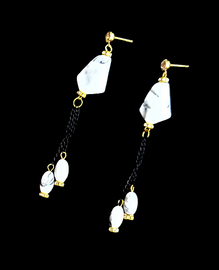 Shaded chain dangle earrings White Jewelry Ear Rings Earrings Trincket